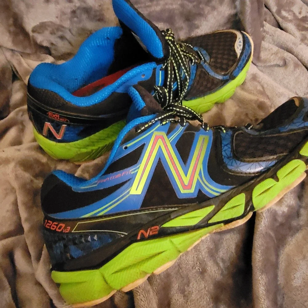 New Balance 1260v3 Running Shoes Womens 10 Black Blue Green FantomFit N2